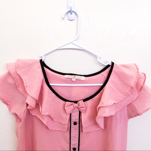 Pink blouse with ruffles - Picture 2 of 4